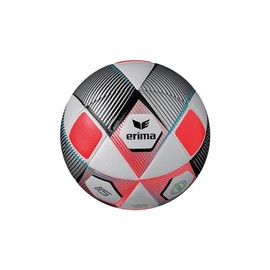 Erima Unisex - Adult Hybrid Match Football (7192401), Silver/Fiery Coral, 5