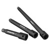 WORKPRO 3/8" Drive Impact Extension Bar Set, 3 PCS Socket