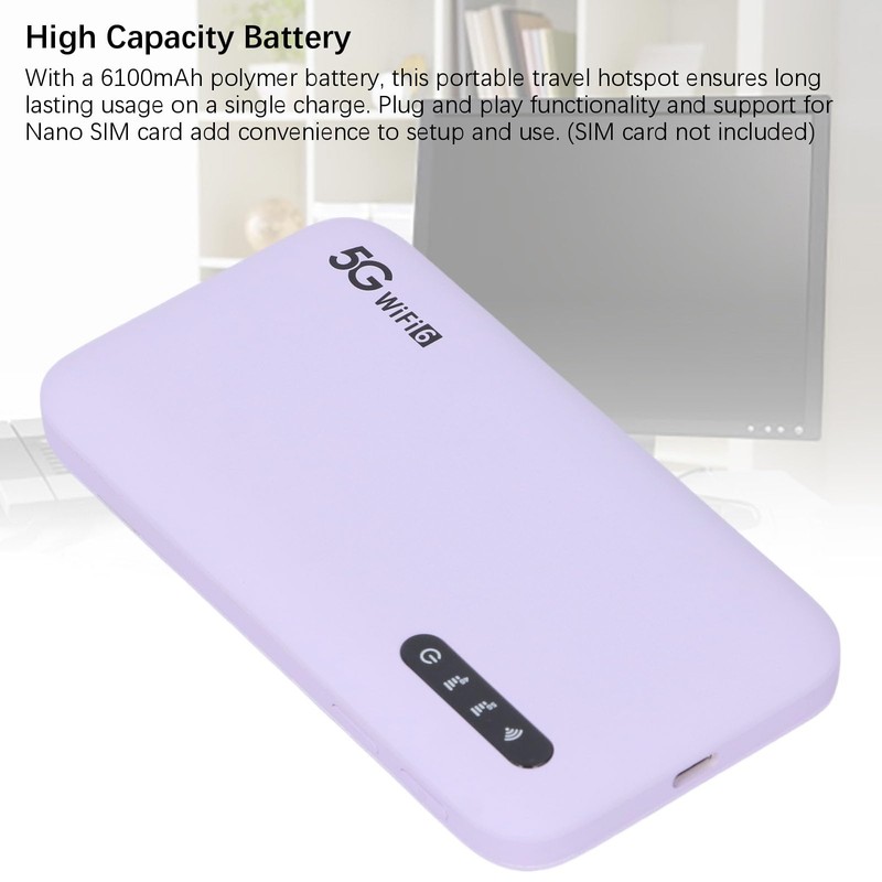 5G Mobile Hotspot, WiFi6 with 6100mAh, IP67 Rugged Travel Router