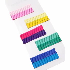 Hair Pin, Color Pin, Hair Arrangement, Bangs, Hair Bundles, Pin, Cute, Cute, Beaded, Macaron Color, Hair Clip, Stylish, Pink, Green, Red, Blue, Yellow, Beige, Set of 50 (Pastel Mix 1)