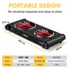 CUSIMAX Hot Plate,Portable Electric Stove Top Burner,1800W Double Infrared Cooktop