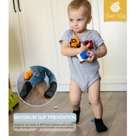 Kids Socks 6-8 Years Old 4 5 Little Boys Girls Toddler 5t 7 Crew Non Slip Grip