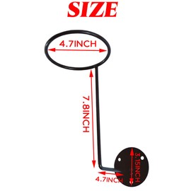 TIHOOD 4PCS Helmet Holder, Metal Stand Wall Mounted Hanger Rack for Jacket, Hats, Multifunctional Helmet Rack, Motorcycle Accessories