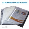 BE-TOOL Punched Filing Folders, 100pcs A4 Files Loose-Leaf Plastic Punched