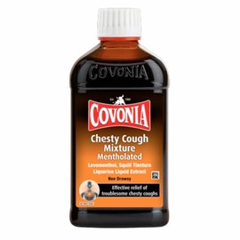 Covonia Chesty Cough Mixture Mentholated, Loosens Stubborn Mucus, 300ml
