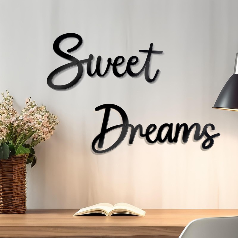 Sinseike Sweet Dreams - Letrero de metal decorativo para pared