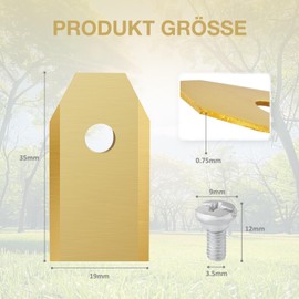 Robot Lawnmower Replacement Blades Titanium, Robotic Lawnmower Blade Compatible with Husqvarna Automower, Gardena Robot Mower, Pack of 45