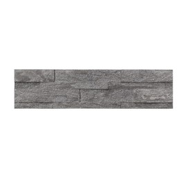 Aspect Peel and Stick Stone Overlay Kitchen Backsplash - Raised Titanium (5.9" x 23.6" x 1/4" Panel)