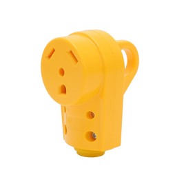 Nema TT-30R 30Amp 125V Female Socket Heavy Duty RV Replacement Socket for Camper Trailer Extension Power Cord. 30A 125V Camper Trailer AC Receptacle Yellow