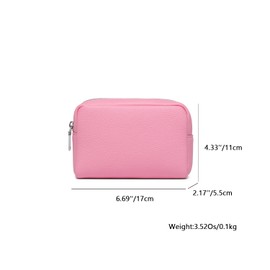 YONBEN Makeup Bag Large Capacity Women's Classic Black Wash Bag Adjustable Partition Wash Brush and Cosmetic Carrying Bag (PU/Azalea Pink)