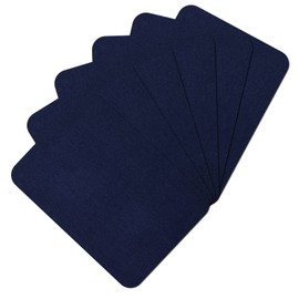 Guokuai Premium Quality Fabric Repair Patches Iron-on Patches for Clothing Inside & Outside Strongest Glue 100% Cotton 3" by 4-1/4" (7.5 cm x 10.5 cm)… (6PCS-Dark Blue)