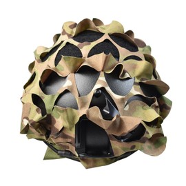 Hdlsina Breathable Mesh Camo Camouflage Tactical Helmet Cover Outdoor Airsoft Paintball Tactical Military Gear Combat Fast Helmet Cover in Size M/L (Net camo)