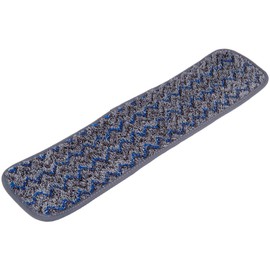 Rubbermaid Commercial Products HYGEN - Almohadilla para la cabeza de la fregona húmeda de microfibra, 18 pulgadas, gris, para limpieza profesional y limpieza de suelos industriales de alta resistencia
