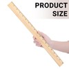 Tellegloww 12 Packs Wooden Rulers 18 Inch with Single Metal