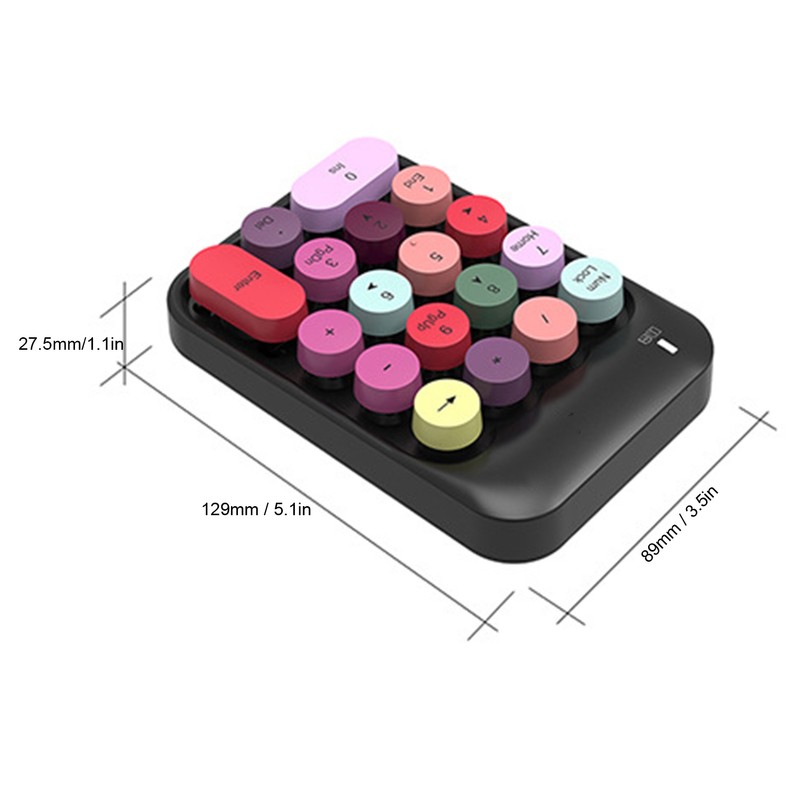AJAZZ Wireless Numeric Keyboard Chocolate Keycap for Game Direction Switching