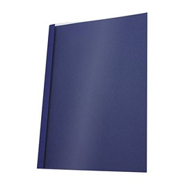 PAVO A4 Leather Look 3 mm Thermal Binding Cover - Clear/Blue (Pack of 25)