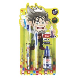 FLAIR Inky Series Classic Liquid Ink Fountain Pen Blister Pack | Easy Refilling With Jumbo Tube For Longer Writing