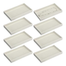 Snblzhef 8 Pcs Stackable Jewelry Tray Jewelry Organizer Tray Empty Plate Bracelet Ring Earring Organizer for Rings, Earrings, Necklaces, Watches, Bracelets, Brooches