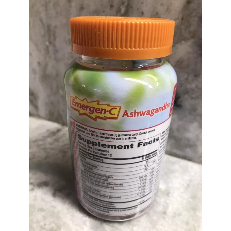 Emergency-C Ashwagandha Berry Blend 36 Gummies-Helps Reduce Feeling Of STRESS