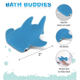 Puzzled Hammerhead Shark Rubber Squirter Bath Buddy Bath Toy - Ocean Sea Life Collection - 3 INCH - Affordable Gift for Your Little One - Item #2773