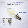OPALRAY Low Voltage 12V LED Candelabra Bulb, 2W Dimmable with