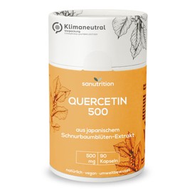 Quercetin 500 mg per capsule, 90 capsules, plant substance bioflavonoid, good bioavailability and compatibility, vegan