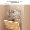 Wall Mounted Pot Lid Rack 304 Stainless Steel Punch Free