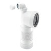 McAlpine WC-CON8FV 90 Degree Flexible WC Connector with Universal Vent Boss, White