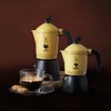 Bialetti Moka Orzo Express Caffettiera con Orziera, Alluminio, Giallo, 2