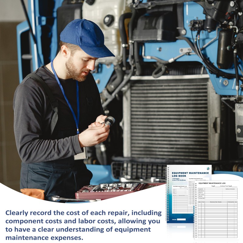 LKTHSEEK Equipment Maintenance Log Book 8.5 x 11 Inch 110