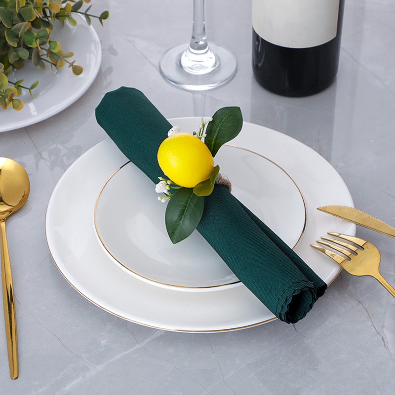 Simulation Lemon Napkin Ring Napkin Ring Holder Furniture Restaurant Table