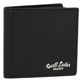 Gusti Evran Men's Leather Wallet Black Leather, black, Classic