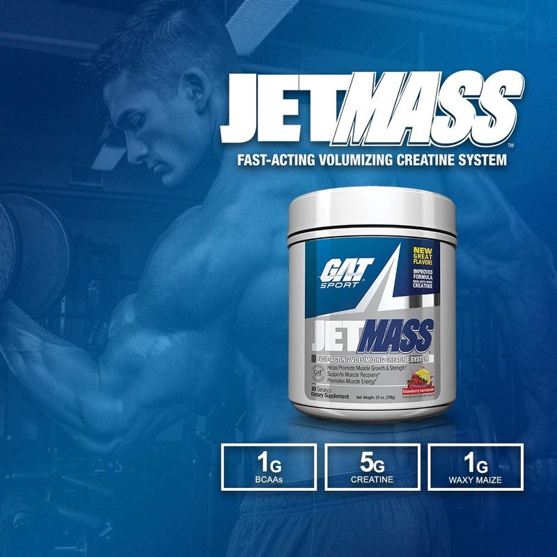 GAT Sport Jet Mass 30 Serve Creatine System, Lemon Lime,