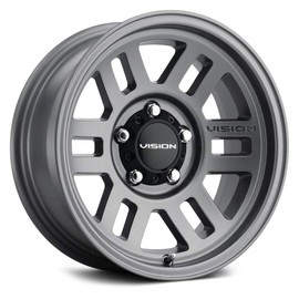 Vision Off-Road 355 Custom Wheel - Manx 2 Overland Series - Satin Gray - 17" x 9", 20 Offset, 5x114.3 Bolt Pattern, 83mm Hub