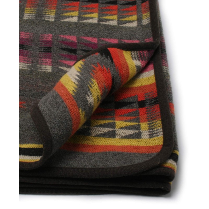 Ruth&Boaz Outdoor Wool Blend Blanket Ethnic Inka Pattern(T) (Grey, Large)