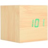 Hapivida Digital Alarm Clock Wood Effect Smart Table Alarm Clock