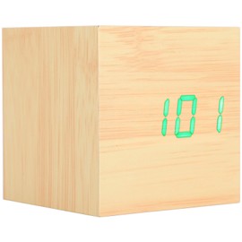 Hapivida Digital Alarm Clock Wood Effect Smart Table Alarm Clock