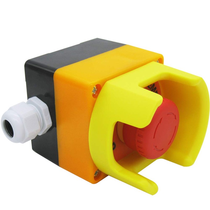 mxuteuk Anti-Misoperation Emergency Stop Push Button Switch Station Box Red