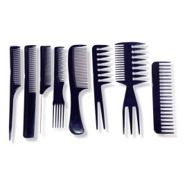 ONE GLOW Kit De 8 Peines Profesionales Azules Estética/barberia