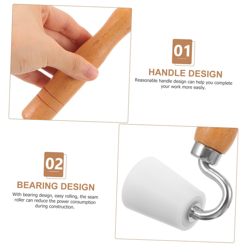 SHINEOFI Wallpaper Smoothing Roller with Handle Durable Wallpapering Seam Roller