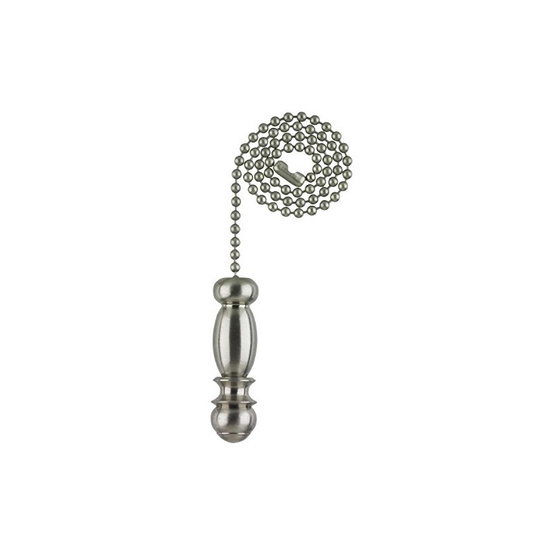Westinghouse 7710300 Pendant Pull Chain, Brushed Nickel, White