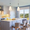 FALINNEAD Pendant Light Fixture Modern Pendant Lighting Hanging Lamp Milk