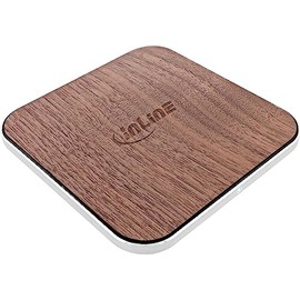 InLine® Qi Woodcharge, Wireless Fast Charger, Smartphone Wireless Charging, 5/7.5/10W/15W, Type-C