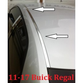 Automotive Authority For 2011-2017 BUICK REGAL CHROME ROOF TOP TRIM MOLDING KIT