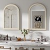 36x24 Inches Farmhouse Wooden Arched Wall Mirrors, Boho Decorative Arch