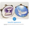 1 Pcs Tambourine Dove Bible Double Row Jingle Tambourine for