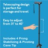 Carex Soft Grip Walking Cane with Pivot Tip - Height