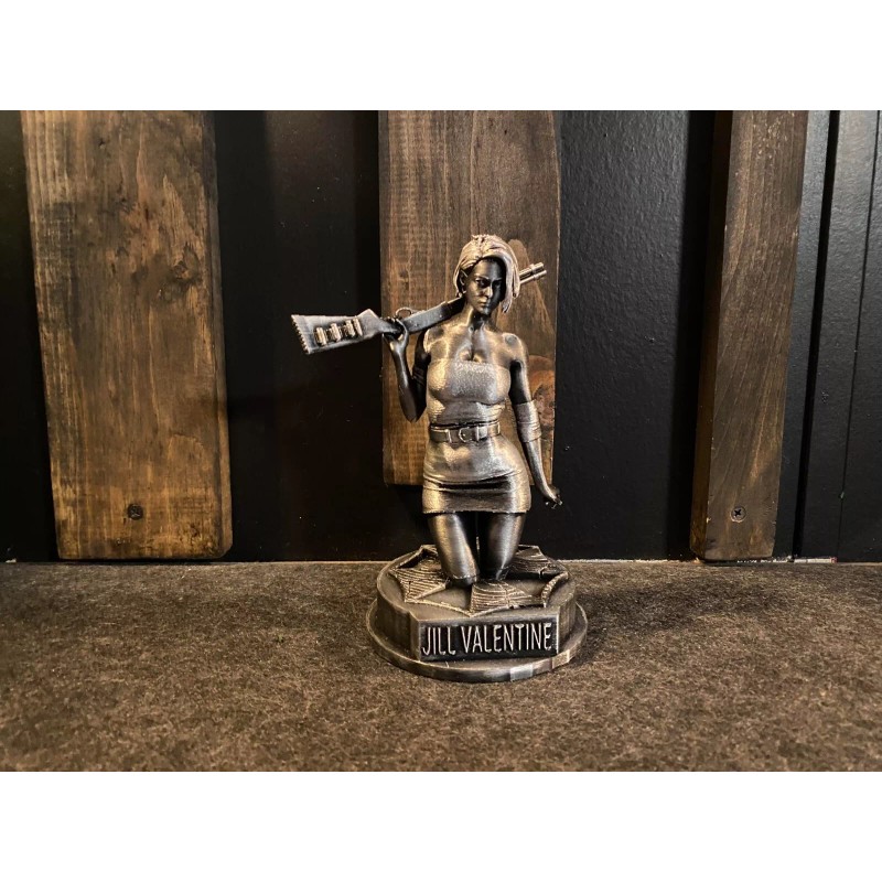 Capcom Resident Evil Jill Valentine Silver Statue 6inches Tall