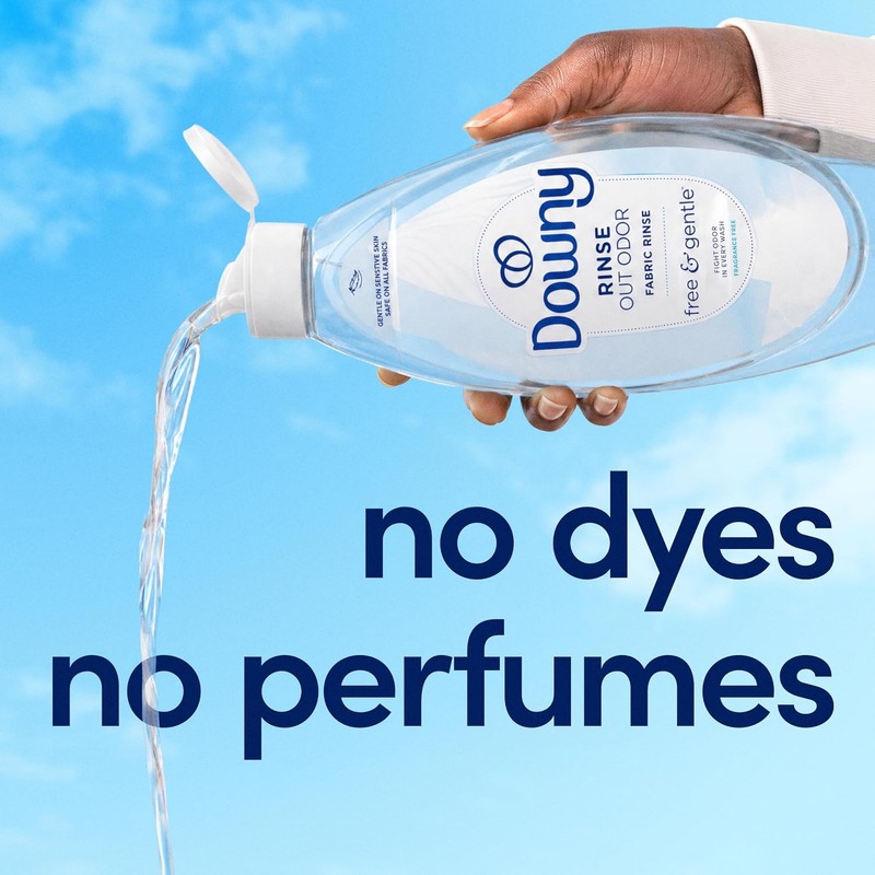 Downy Free & Gentle Rinse Laundry Odor Remover, Scent Free,