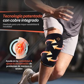 Efforest Copper88 Knee Brace - Supportive Bandage for Sports, Workout & Everyday Use - Breathable, Non-Slip Design for Men & Women (M, Pack of 1)